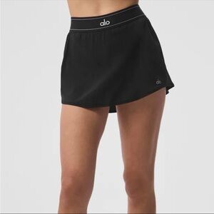 Alo match point tennis skirt black size large espresso